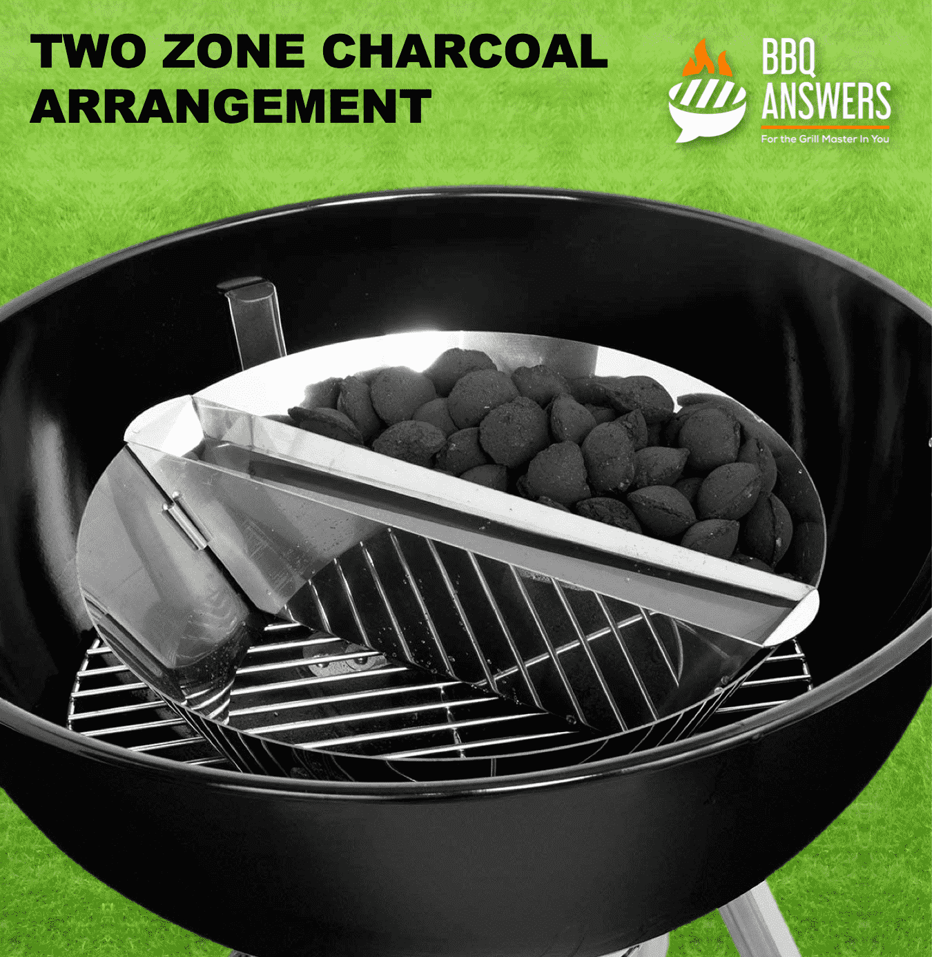 Two zone charcoal arrangement | BBQanswers Two zone charcoal arrangement | BBQanswers